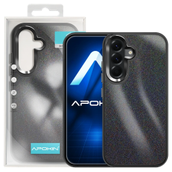 Capa Duro Designer com Glitter para Samsung Galaxy S26 Preto
